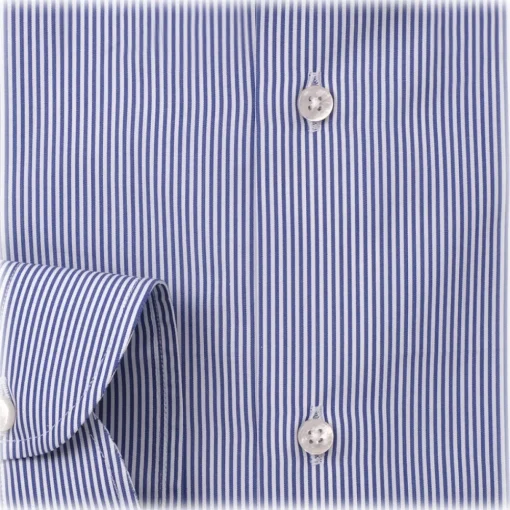 Viola Milano Shirts-- Long Sleeve Shirt - Navy and White - Handmade in Italy - Luxury Exclusive Collection - Avvenice