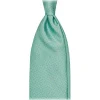 Viola Milano Ties & Bow Ties-- Maillon Selftipped Italian Silk Tie - Mint/Sea - Handmade in Italy - Luxury Exclusive Collection - Avvenice