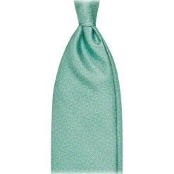 Viola Milano Ties & Bow Ties-- Maillon Selftipped Italian Silk Tie - Mint/Sea - Handmade in Italy - Luxury Exclusive Collection - Avvenice
