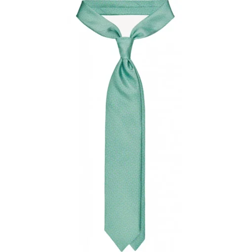 Viola Milano Ties & Bow Ties-- Maillon Selftipped Italian Silk Tie - Mint/Sea - Handmade in Italy - Luxury Exclusive Collection - Avvenice