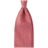 Viola Milano Ties & Bow Ties-- Maillon Selftipped Italian Silk Tie - Red/White - Handmade in Italy - Luxury Exclusive Collection - Avvenice