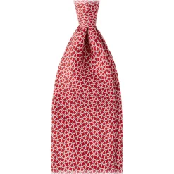 Viola Milano Ties & Bow Ties-- Maillon Selftipped Italian Silk Tie - Red/White - Handmade in Italy - Luxury Exclusive Collection - Avvenice