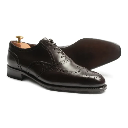 Viola Milano Shoes-- Milanese Goodyear Wingtip Oxford - Cognac - Handmade in Italy - Luxury Exclusive Collection - Avvenice