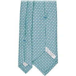 Viola Milano Ties & Bow Ties-- Milanese Maillon Selftipped Silk Tie - Turquoise - Handmade in Italy - Luxury Exclusive Collection - Avvenice