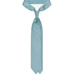 Viola Milano Ties & Bow Ties-- Milanese Maillon Selftipped Silk Tie - Turquoise - Handmade in Italy - Luxury Exclusive Collection - Avvenice