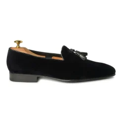 Viola Milano Shoes-- Milanese Velvet Loafers - Midnight Navy - Handmade in Italy - Luxury Exclusive Collection - Avvenice