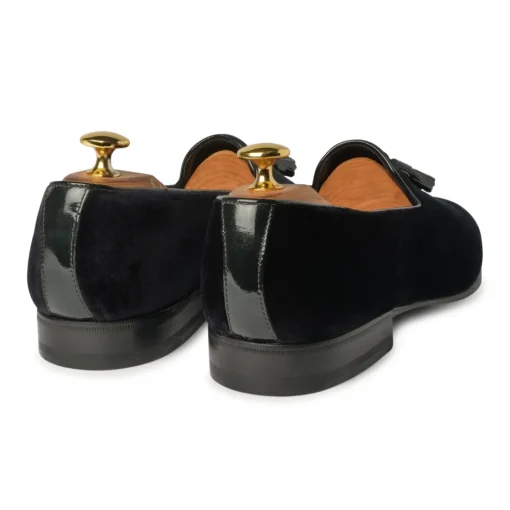 Viola Milano Shoes-- Milanese Velvet Loafers - Midnight Navy - Handmade in Italy - Luxury Exclusive Collection - Avvenice