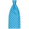 Viola Milano Ties & Bow Ties-- Mix Floral Selftipped Silk Tie - Apulia Sea - Handmade in Italy - Luxury Exclusive Collection - Avvenice