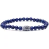 Viola Milano Bracelets-- Natural 6 mm Gemstone Bracelet - Deep Sea - Handmade in Italy - Luxury Exclusive Collection - Avvenice