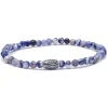 Viola Milano Bracelets-- Natural 4 mm Gemstone Bracelet - Denim Sky - Handmade in Italy - Luxury Exclusive Collection - Avvenice