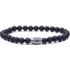 Viola Milano Bracelets-- Natural 6 mm Gemstone Bracelet - Matte Black - Handmade in Italy - Luxury Exclusive Collection - Avvenice