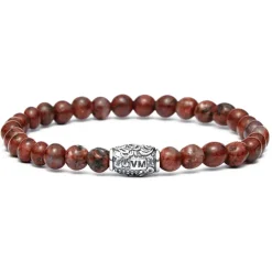 Viola Milano Bracelets-- Natural 6 mm Gemstone Bracelet - Rust - Handmade in Italy - Luxury Exclusive Collection - Avvenice