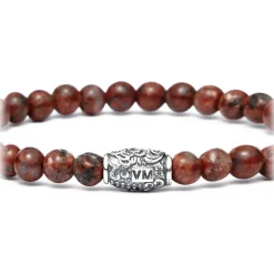 Viola Milano Bracelets-- Natural 6 mm Gemstone Bracelet - Rust - Handmade in Italy - Luxury Exclusive Collection - Avvenice