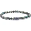 Viola Milano Bracelets-- Natural 4 mm Gemstone Bracelet - Green Jaguar - Handmade in Italy - Luxury Exclusive Collection - Avvenice