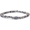 Viola Milano Bracelets-- Natural 4 mm Gemstone Bracelet - White Jaguar - Handmade in Italy - Luxury Exclusive Collection - Avvenice