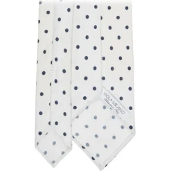 Viola Milano Ties & Bow Ties-- Polka Dot Untipped Linen Tie - Natural White - Handmade in Italy - Luxury Exclusive Collection - Avvenice