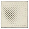 Viola Milano Ties & Bow Ties-- Polka Dot Wool Lana Pocket Square - White/Navy - Handmade in Italy - Luxury Exclusive Collection - Avvenice