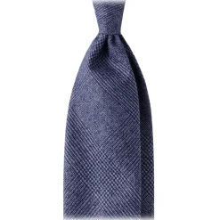 Viola Milano Ties & Bow Ties-- Prince of Wales Untipped 100% Wool Tie - Blue Mix - Handmade in Italy - Luxury Exclusive Collection - Avvenice