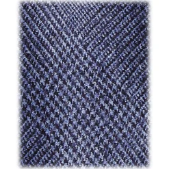 Viola Milano Ties & Bow Ties-- Prince of Wales Untipped 100% Wool Tie - Blue Mix - Handmade in Italy - Luxury Exclusive Collection - Avvenice