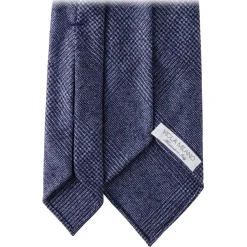 Viola Milano Ties & Bow Ties-- Prince of Wales Untipped 100% Wool Tie - Blue Mix - Handmade in Italy - Luxury Exclusive Collection - Avvenice