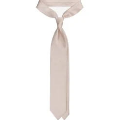 Viola Milano Ties & Bow Ties-- Prince of Wales Selftipped Italian Silk Tie - Sand - Handmade in Italy - Luxury Exclusive Collection - Avvenice