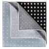 Viola Milano Ties & Bow Ties-- Printed Polka Dot Silk Pocket Square - Grey Shades - Handmade in Italy - Luxury Exclusive Collection - Avvenice