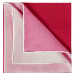 Viola Milano Ties & Bow Ties-- Printed Solid Silk Pocket Square - Rose Shades - Handmade in Italy - Luxury Exclusive Collection - Avvenice