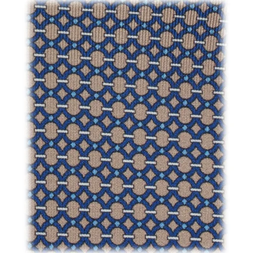 Viola Milano Ties & Bow Ties-- Roman Chain Selftipped Italian Silk Tie - Sand - Handmade in Italy - Luxury Exclusive Collection - Avvenice
