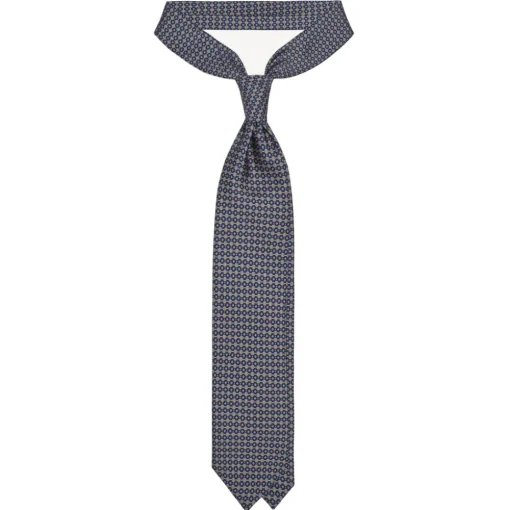 Viola Milano Ties & Bow Ties-- Roman Chain Selftipped Italian Silk Tie - Sand - Handmade in Italy - Luxury Exclusive Collection - Avvenice