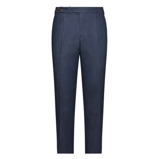 Viola Milano Trousers-- Sartorial Denim Pants with Side Adjusters - Classic - Handmade in Italy - Luxury Exclusive Collection - Avvenice