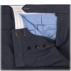 Viola Milano Trousers-- Sartorial Denim Pants with Side Adjusters - Classic - Handmade in Italy - Luxury Exclusive Collection - Avvenice