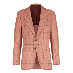 Viola Milano Jackets-- Sartorial Half-Lined 100% Cashmere Blazer – Rose and Navy - Handmade in Italy - Luxury Exclusive Collection - Avvenice