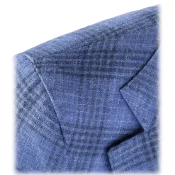 Viola Milano Jackets-- Sartorial Half-Lined Cashmere Blend Blazer - Overcheck - Handmade in Italy - Luxury Exclusive Collection - Avvenice