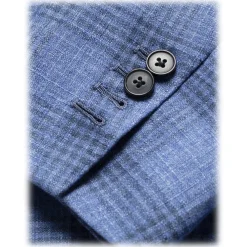 Viola Milano Jackets-- Sartorial Half-Lined Cashmere Blend Blazer - Overcheck - Handmade in Italy - Luxury Exclusive Collection - Avvenice