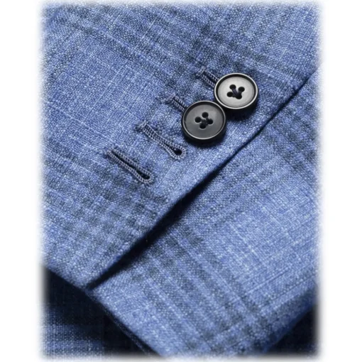 Viola Milano Jackets-- Sartorial Half-Lined Cashmere Blend Blazer - Overcheck - Handmade in Italy - Luxury Exclusive Collection - Avvenice