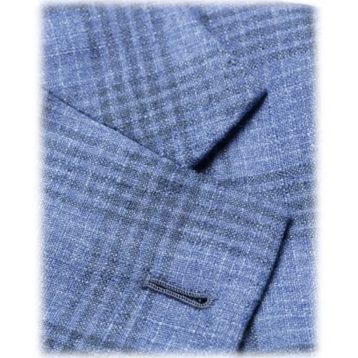 Viola Milano Jackets-- Sartorial Half-Lined Cashmere Blend Blazer - Overcheck - Handmade in Italy - Luxury Exclusive Collection - Avvenice