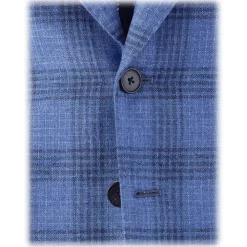 Viola Milano Jackets-- Sartorial Half-Lined Cashmere Blend Blazer - Overcheck - Handmade in Italy - Luxury Exclusive Collection - Avvenice