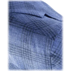Viola Milano Jackets-- Sartorial Half-Lined Cashmere Blend Blazer - Overcheck - Handmade in Italy - Luxury Exclusive Collection - Avvenice