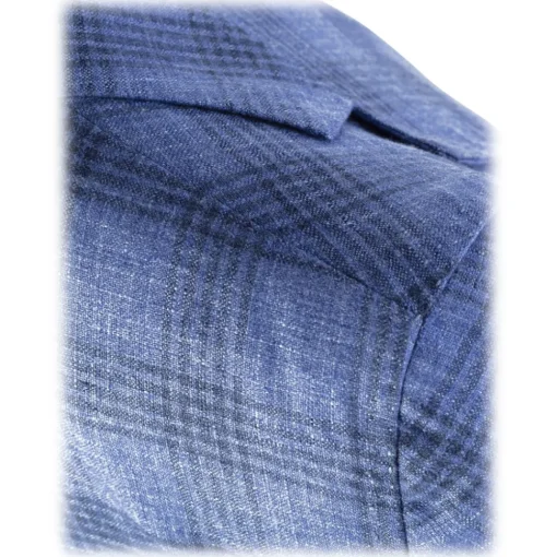 Viola Milano Jackets-- Sartorial Half-Lined Cashmere Blend Blazer - Overcheck - Handmade in Italy - Luxury Exclusive Collection - Avvenice