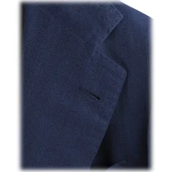 Viola Milano Jackets-- Sartorial Half-lined Wool/Silk Blazer - Blue - Handmade in Italy - Luxury Exclusive Collection - Avvenice