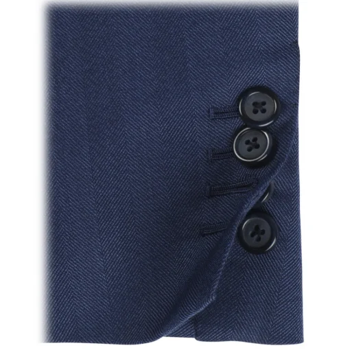 Viola Milano Jackets-- Sartorial Half-lined Wool/Silk Blazer - Blue - Handmade in Italy - Luxury Exclusive Collection - Avvenice