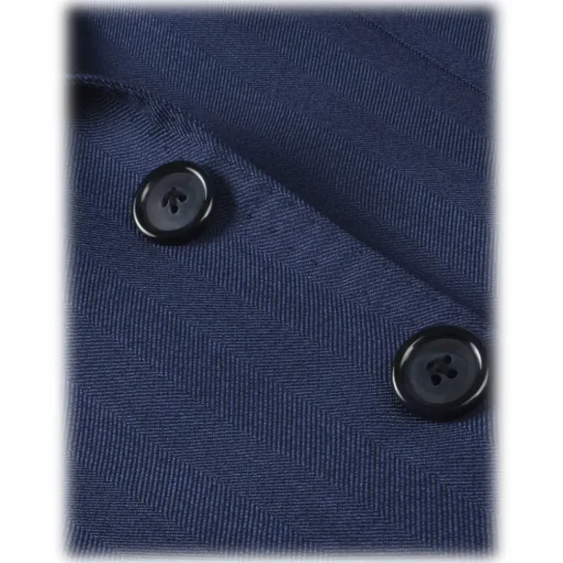 Viola Milano Jackets-- Sartorial Half-lined Wool/Silk Blazer - Blue - Handmade in Italy - Luxury Exclusive Collection - Avvenice