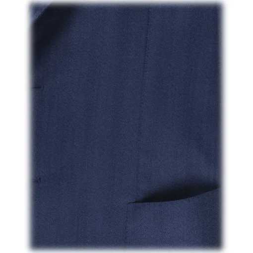 Viola Milano Jackets-- Sartorial Half-lined Wool/Silk Blazer - Blue - Handmade in Italy - Luxury Exclusive Collection - Avvenice