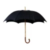 Viola Milano Umbrellas And Sticks-- Shalk Stripe Chestnut Umbrella - Navy and Ivory - Handmade in Italy - Luxury Exclusive Collection - Avvenice