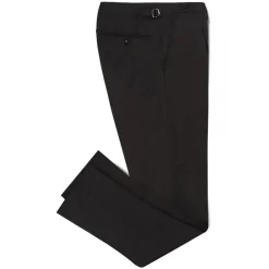 Viola Milano Trousers-- Single Pleated Wool Pants with Side Adjusters - Dark Grey - Handmade in Italy - Luxury Exclusive Collection - Avvenice