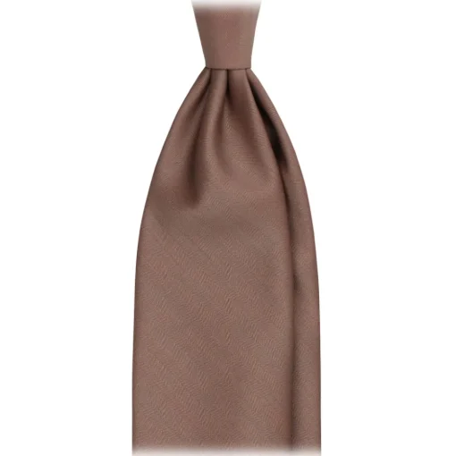 Viola Milano Ties & Bow Ties-- Solaro Woven Selftipped Tie - Sand Tone - Handmade in Italy - Luxury Exclusive Collection - Avvenice
