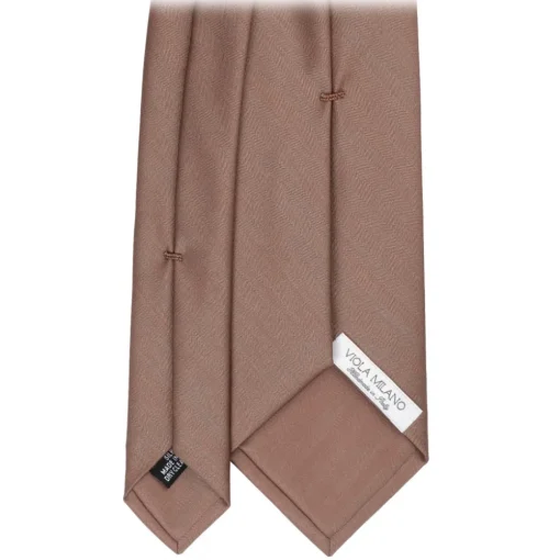Viola Milano Ties & Bow Ties-- Solaro Woven Selftipped Tie - Sand Tone - Handmade in Italy - Luxury Exclusive Collection - Avvenice