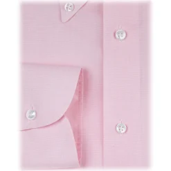 Viola Milano Shirts-- Solid Carlo Riva Voila Tela Button-Down Shirt - Pink - Handmade in Italy - Luxury Exclusive Collection - Avvenice