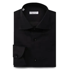 Viola Milano Shirts-- Solid Color Shirt - Midnight - Handmade in Italy - Luxury Exclusive Collection - Avvenice