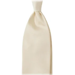 Viola Milano Ties & Bow Ties-- Solid Woven Selftipped Silk Tie - Pale Yellow - Handmade in Italy - Luxury Exclusive Collection - Avvenice